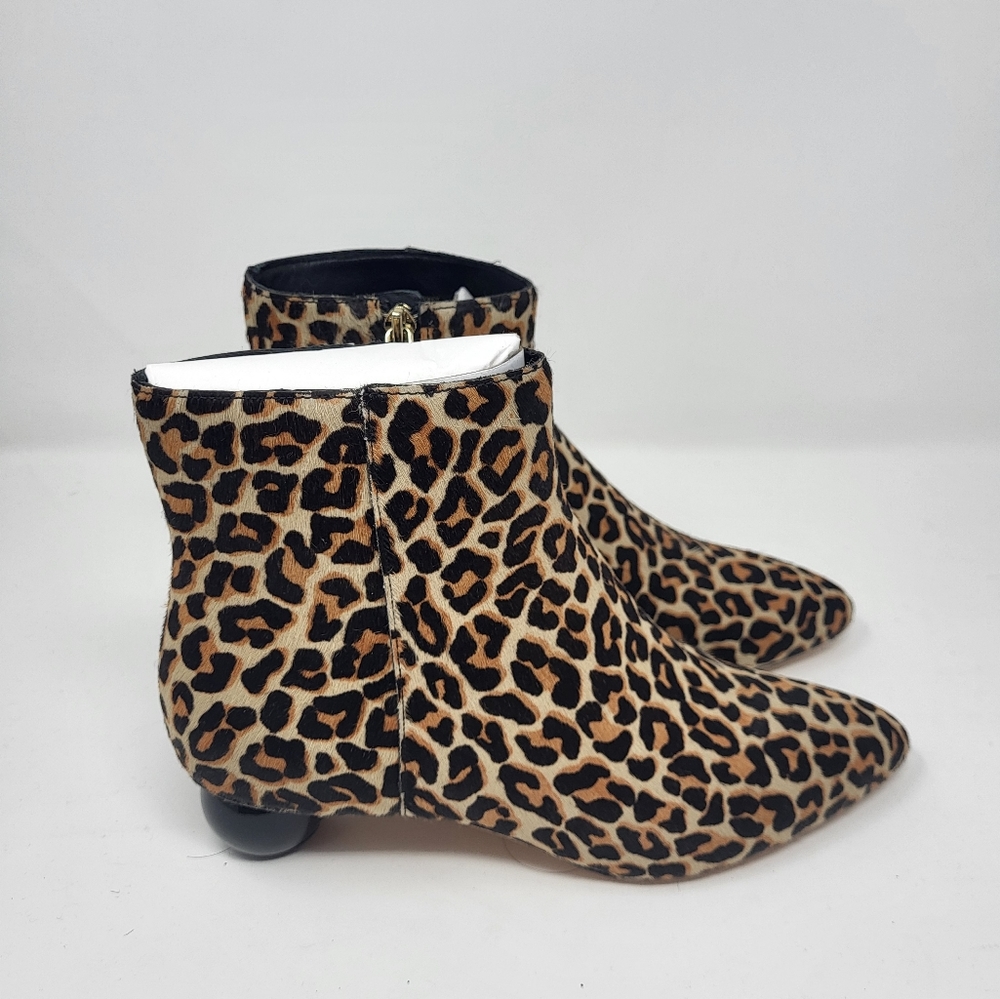 Kate Spade Sydney Leopard Print Calf Hair‎ Ankle Boots Booties 7.5 B - Picture 2 of 10